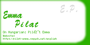 emma pilat business card